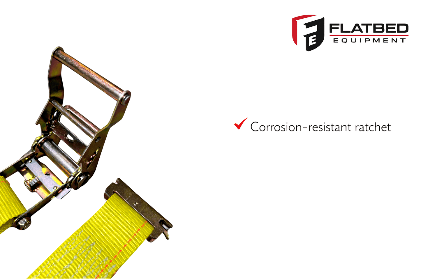 Ratchet Strap 2" x 12' E - Track Heavy Duty - Flatbed Equipment Inc