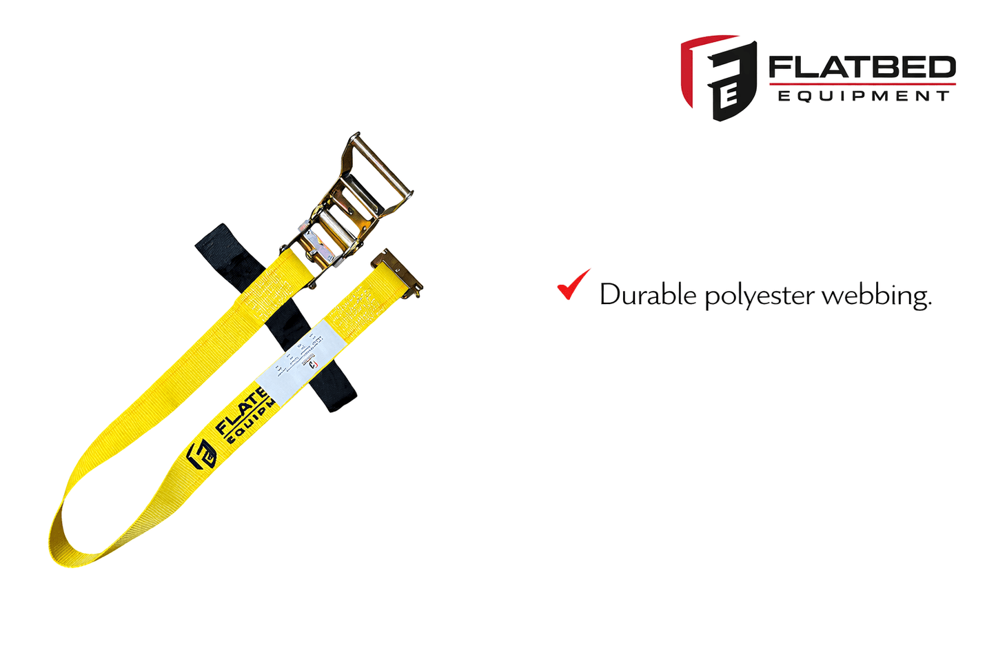 Ratchet Strap 2" x 20' E - Track Heavy Duty - Flatbed Equipment Inc
