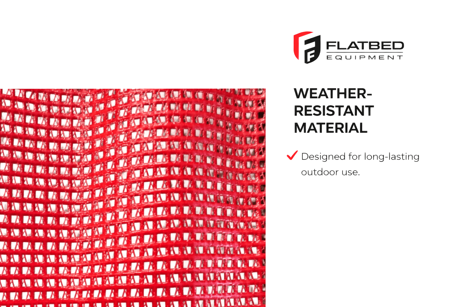 Red Warning Flag with Grommets 18" × 18" - Flatbed Equipment Inc