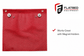 Red Warning Flag with Grommets 18" × 18" - Flatbed Equipment Inc