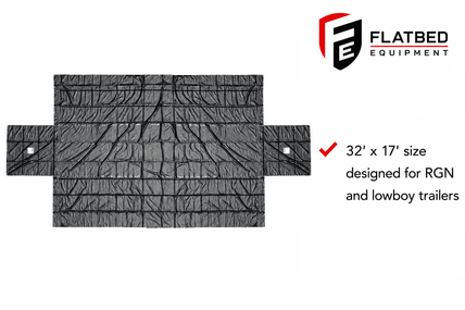 RGN Tarp 32' x 17' 12' Drop Heavy Duty Flatbed - Flatbed Equipment Inc