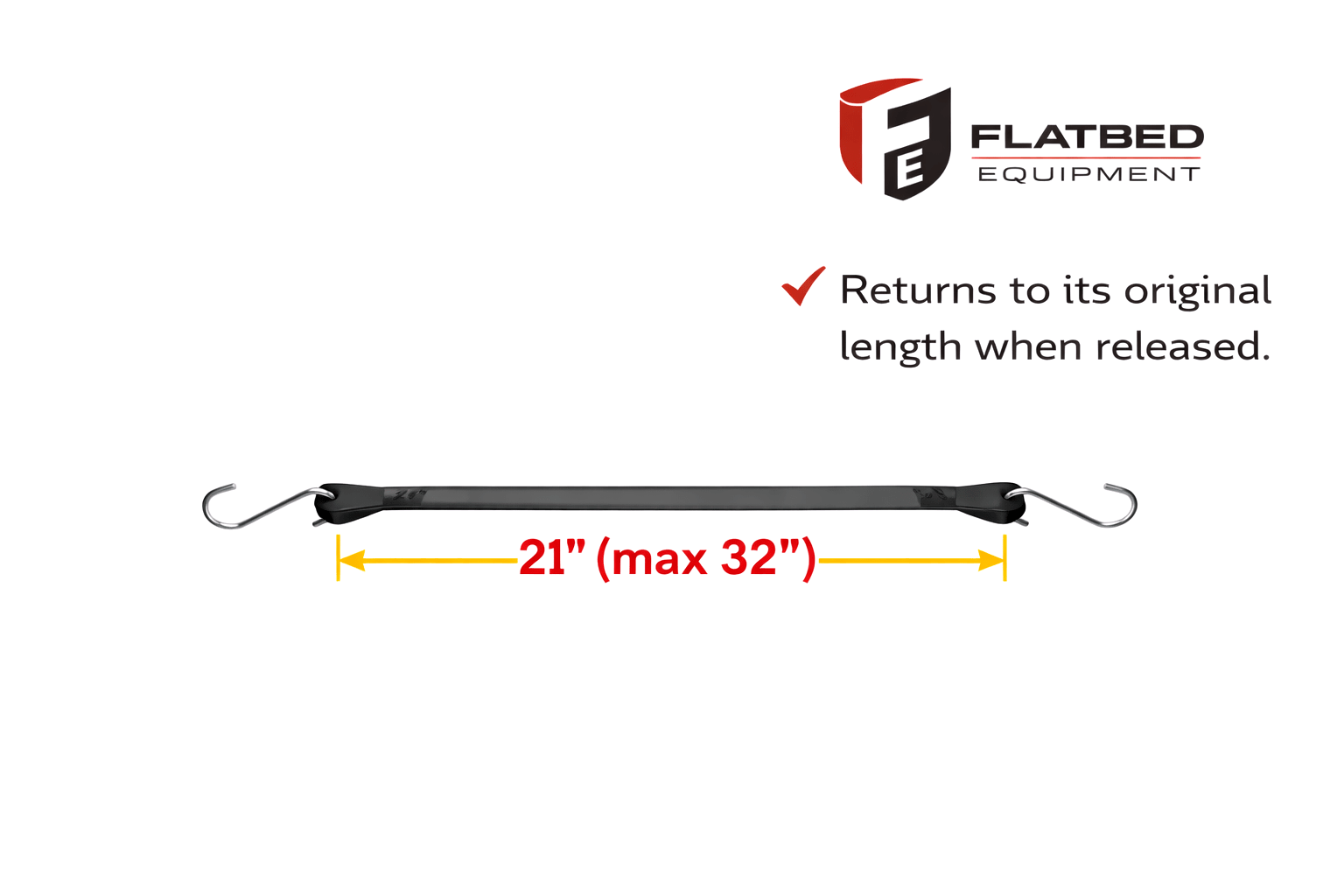 Rubber Tarp Bungee 21" Heavy Duty - Flatbed Equipment Inc