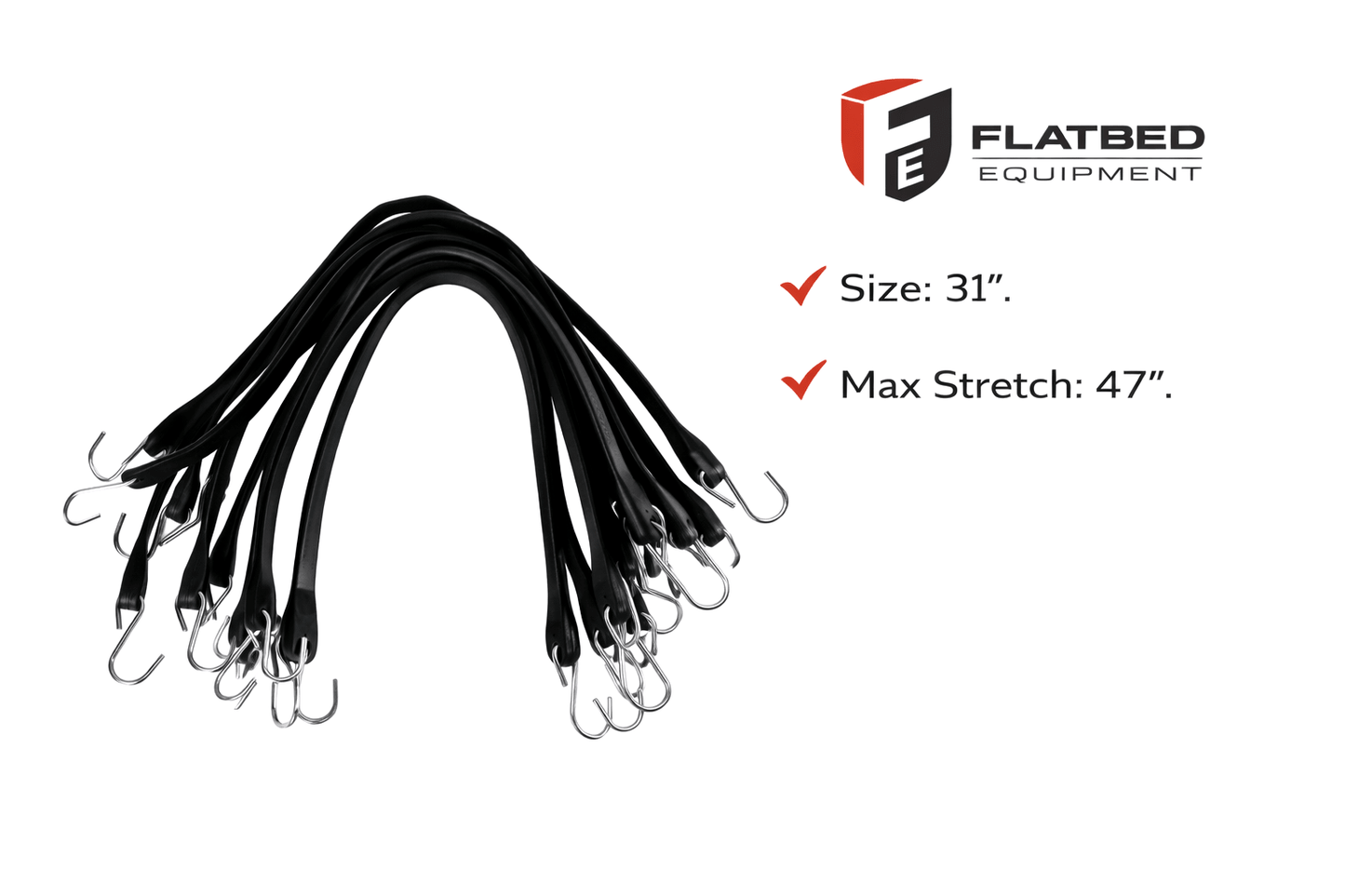 Rubber Tarp Bungee 31" Heavy Duty - Flatbed Equipment Inc