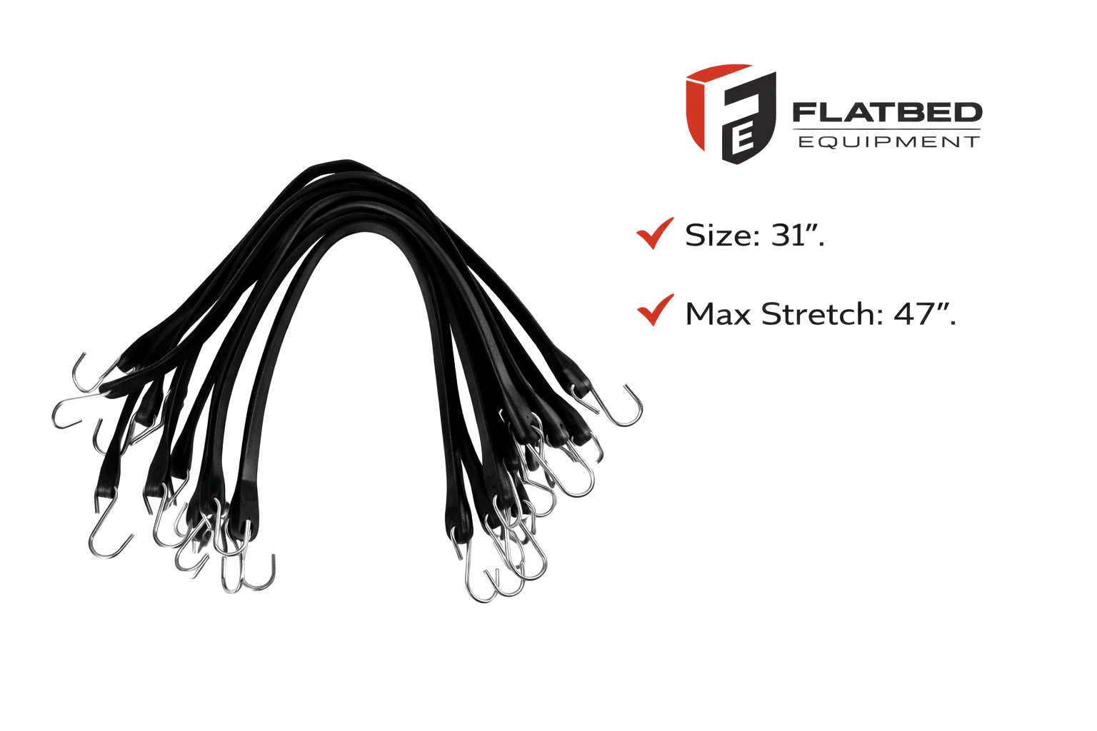 Rubber Tarp Bungee 31" Heavy Duty - Flatbed Equipment Inc