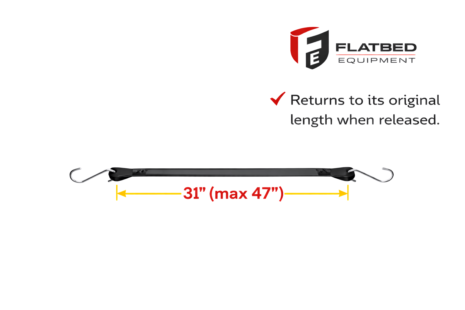 Rubber Tarp Bungee 31" Heavy Duty - Flatbed Equipment Inc