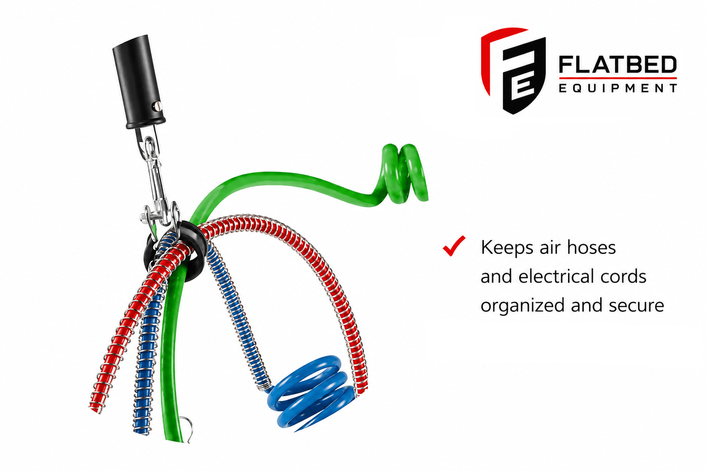 Single Tender Spring Kit with Trailer Hose Holder Heavy Duty - Flatbed Equipment Inc