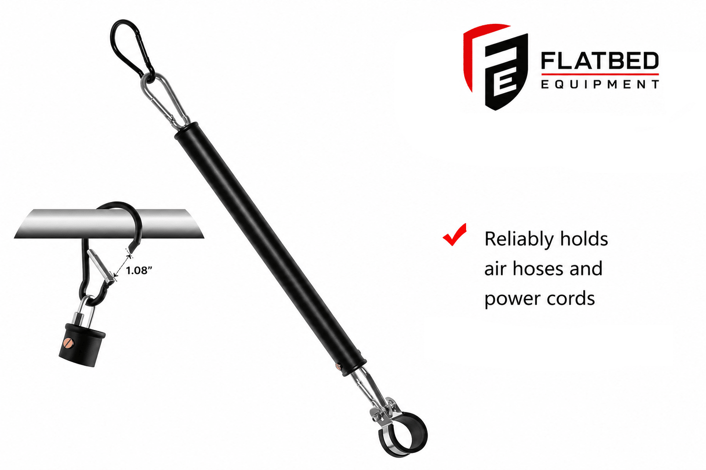Single Tender Spring Kit with Trailer Hose Holder Heavy Duty - Flatbed Equipment Inc