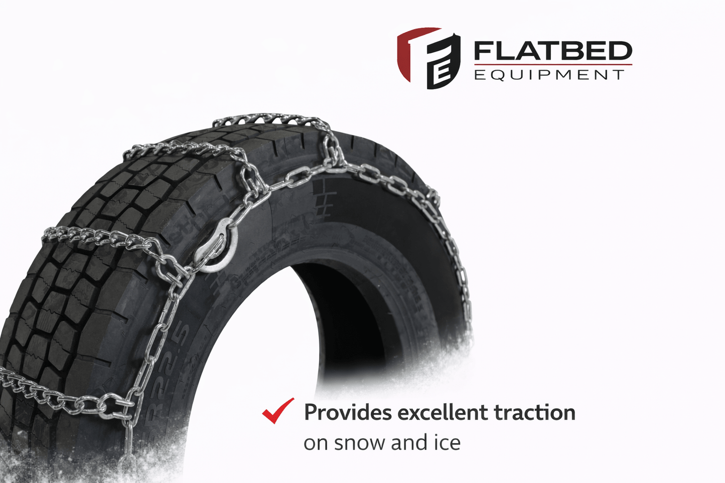 Snow Tire Chains 22.5" Set of 2 DOT Approved - Flatbed Equipment Inc