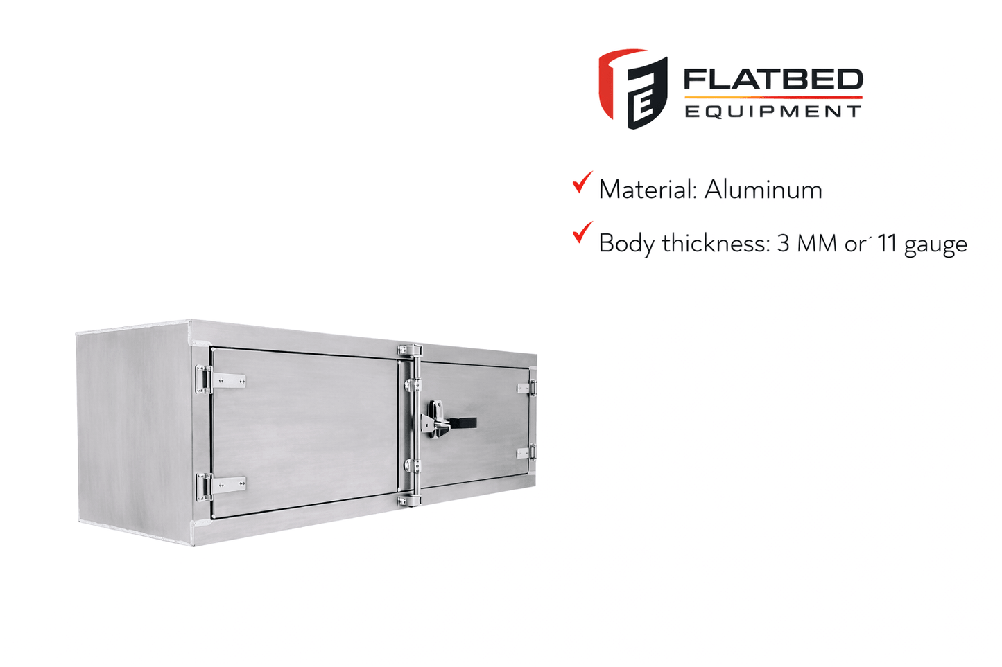 Toolbox 18" x 24" x 60" Aluminum Heavy Duty - Flatbed Equipment Inc