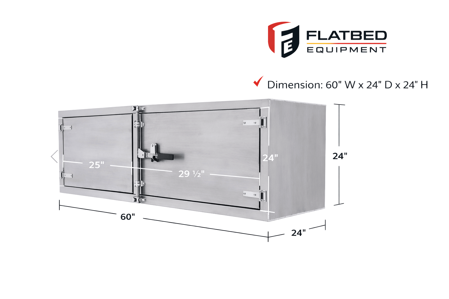 Toolbox 24" x 24" x 60" Aluminum Heavy Duty - Flatbed Equipment Inc
