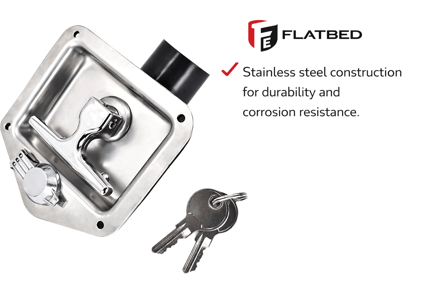 Toolbox Lock Stainless Steel T - Lock Heavy Duty - Flatbed Equipment Inc