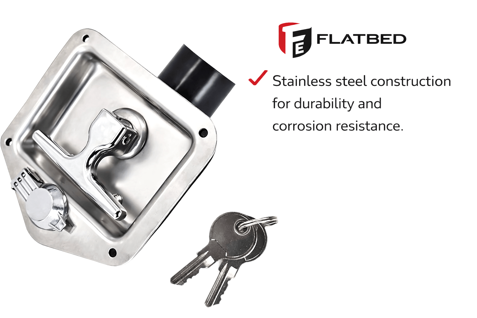 Toolbox Lock Stainless Steel T - Lock Heavy Duty - Flatbed Equipment Inc