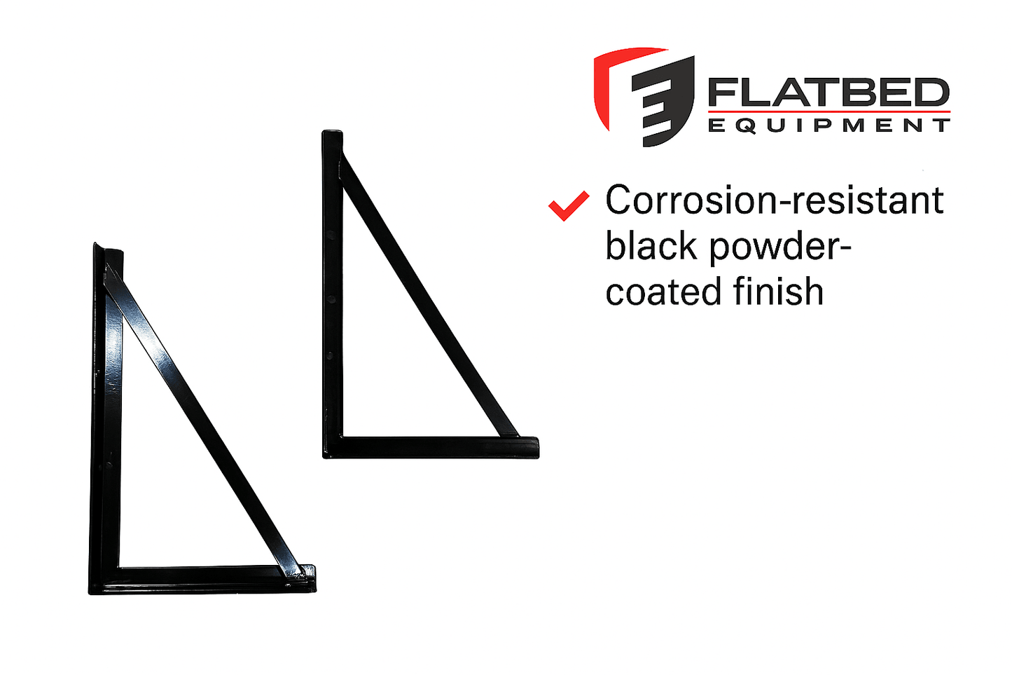 Toolbox Mounting Brackets 21" x 35" Black 6mm - Flatbed Equipment Inc