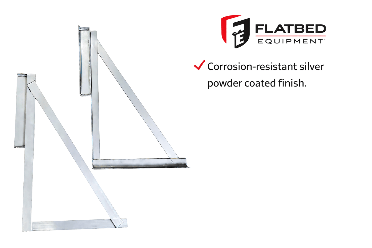 Toolbox Mounting Brackets 22" x 34" Steel Heavy Duty 2pc/pair - Flatbed Equipment Inc