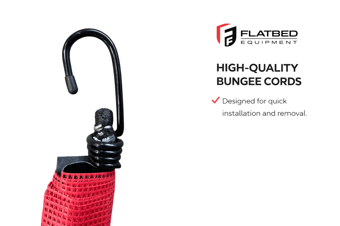 Vinyl Mesh Flag 18" x 18" w/ Bungees Heavy Duty - Flatbed Equipment Inc
