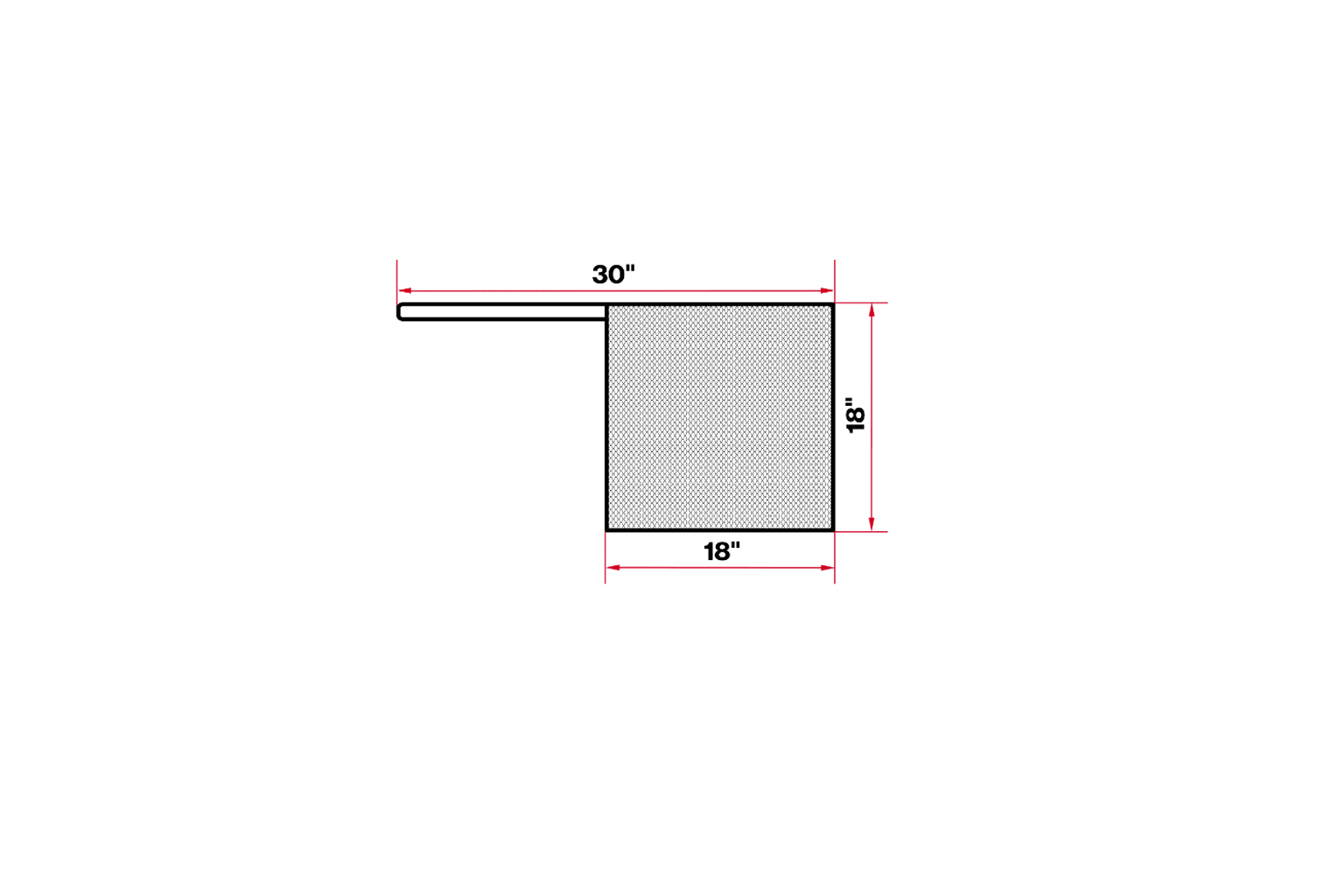 Vinyl Mesh Flag 18" x 18" w/ Dowel Heavy Duty - Flatbed Equipment Inc
