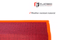 Vinyl Mesh Flag 18" x 18" w/ Dowel Heavy Duty - Flatbed Equipment Inc