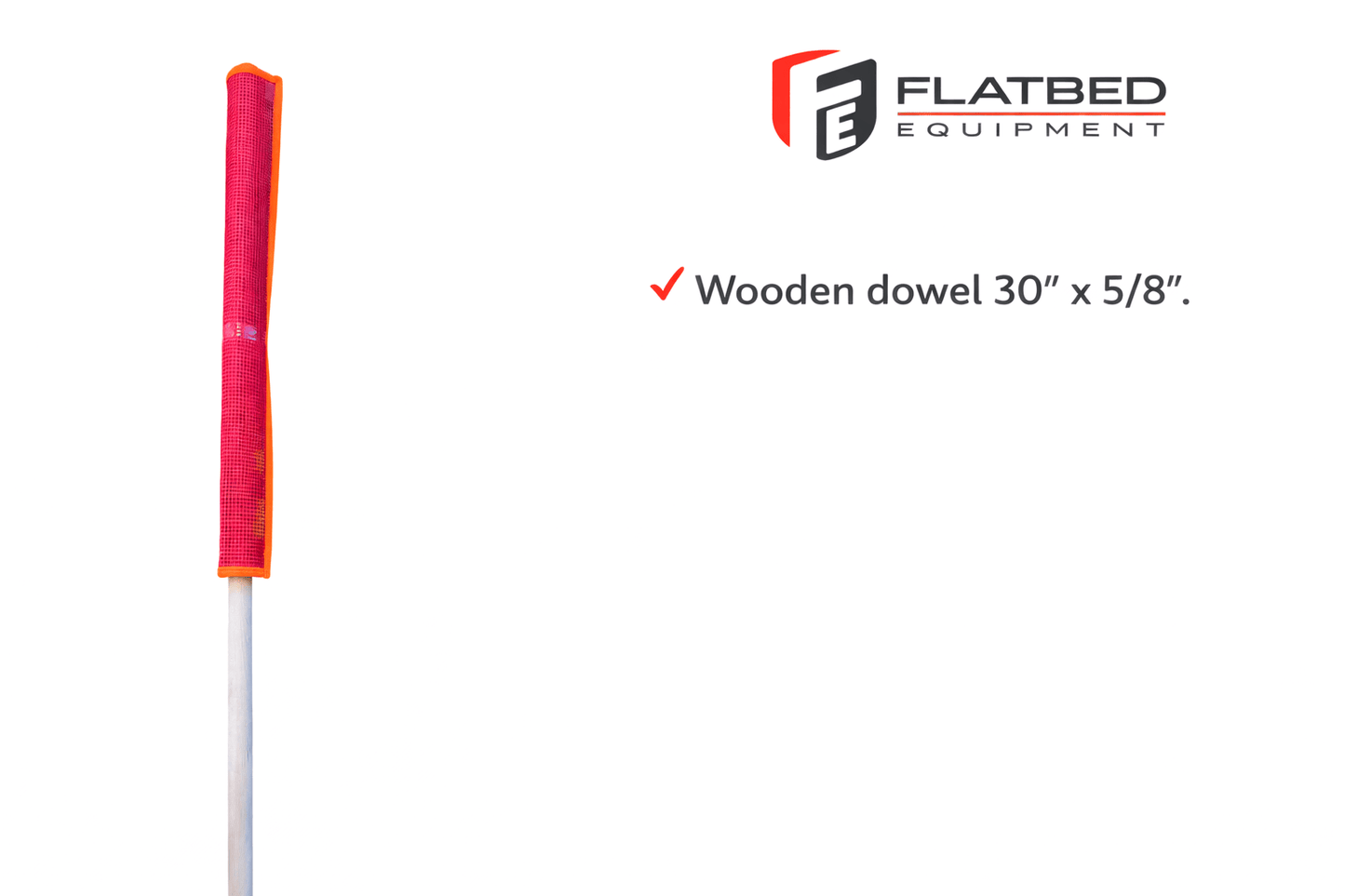Vinyl Mesh Flag 18" x 18" w/ Dowel Heavy Duty - Flatbed Equipment Inc
