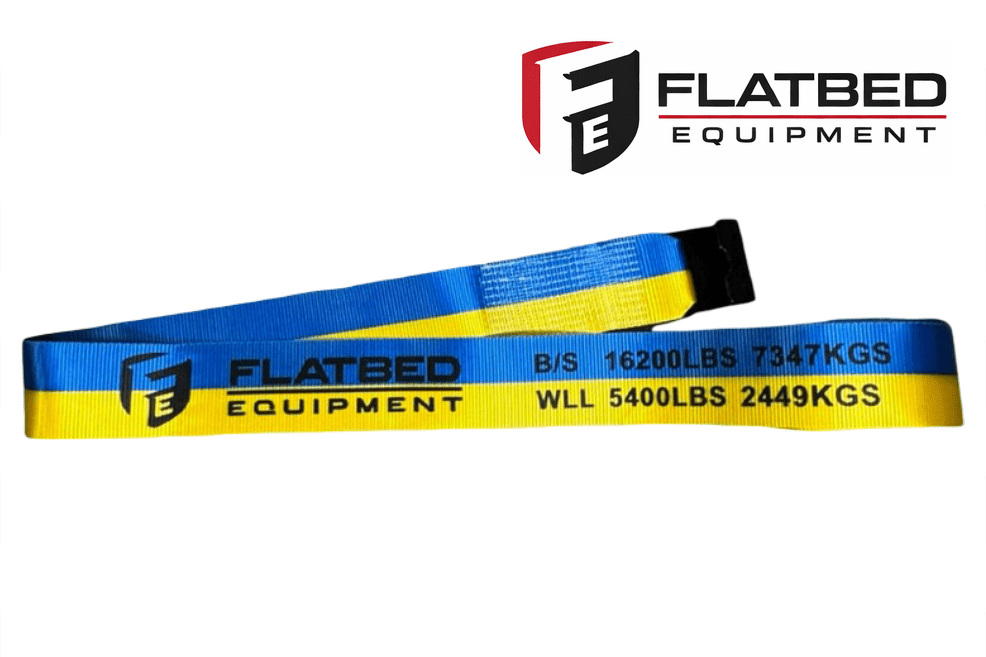 Winch Strap 4" x 30' Flat Hook Heavy Duty - Flatbed Equipment Inc