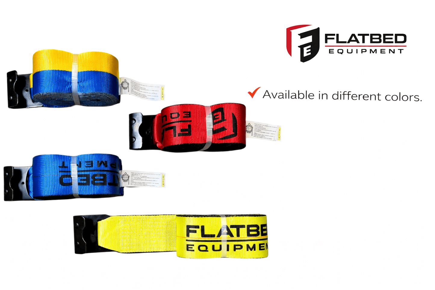 Winch Strap 4" x 30' Flat Hook Heavy Duty - Flatbed Equipment Inc