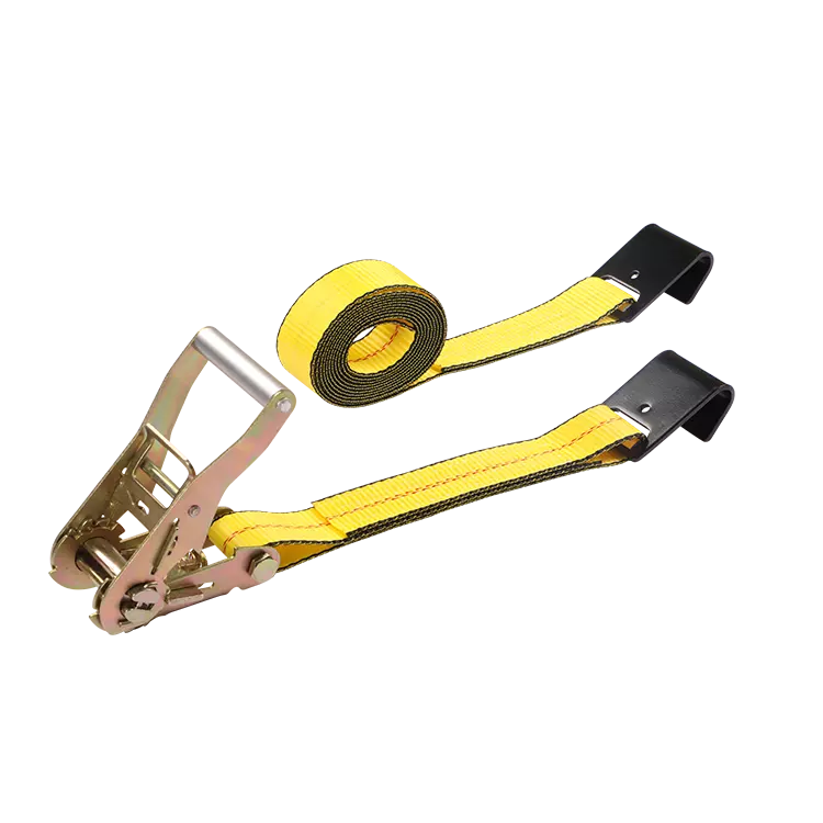 2" x 30' Ratchet Strap with Flat Hook (Yellow) - photo
