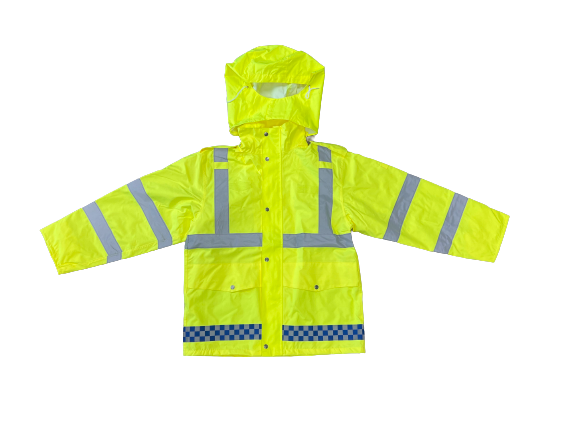 Reflective raincoat 300D oxford fabric