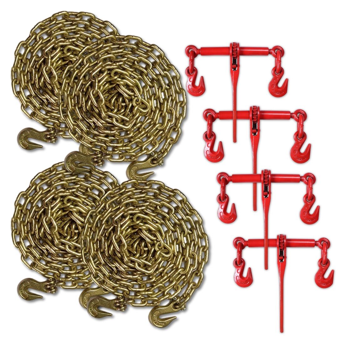 Chain & Binder Kit 5/16"–3/8" 6600 lbs Heavy Duty - Flatbed Equipment Inc