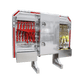 Headache Rack 68" x 80" Aluminum w/ Center Toolbox & Chain Hangers - Flatbed Equipment Inc