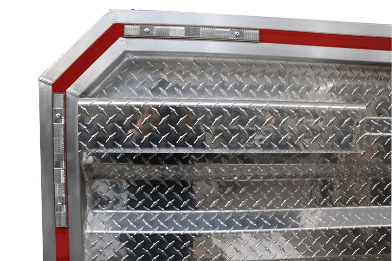 Headache Rack 68" x 80" Aluminum w/ Center Toolbox & Chain Hangers - Flatbed Equipment Inc